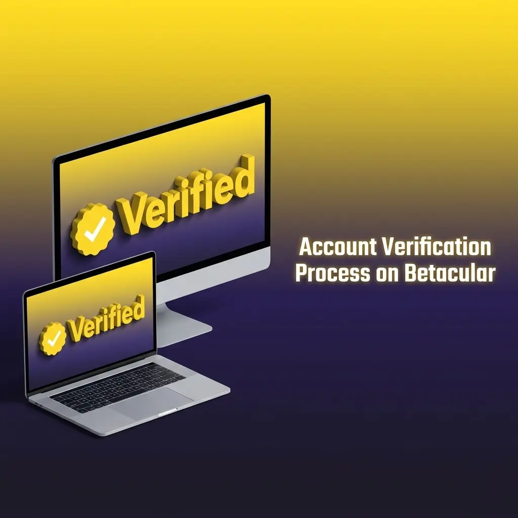 Betacular account verification process showing KYC steps including ID upload and address proof submission