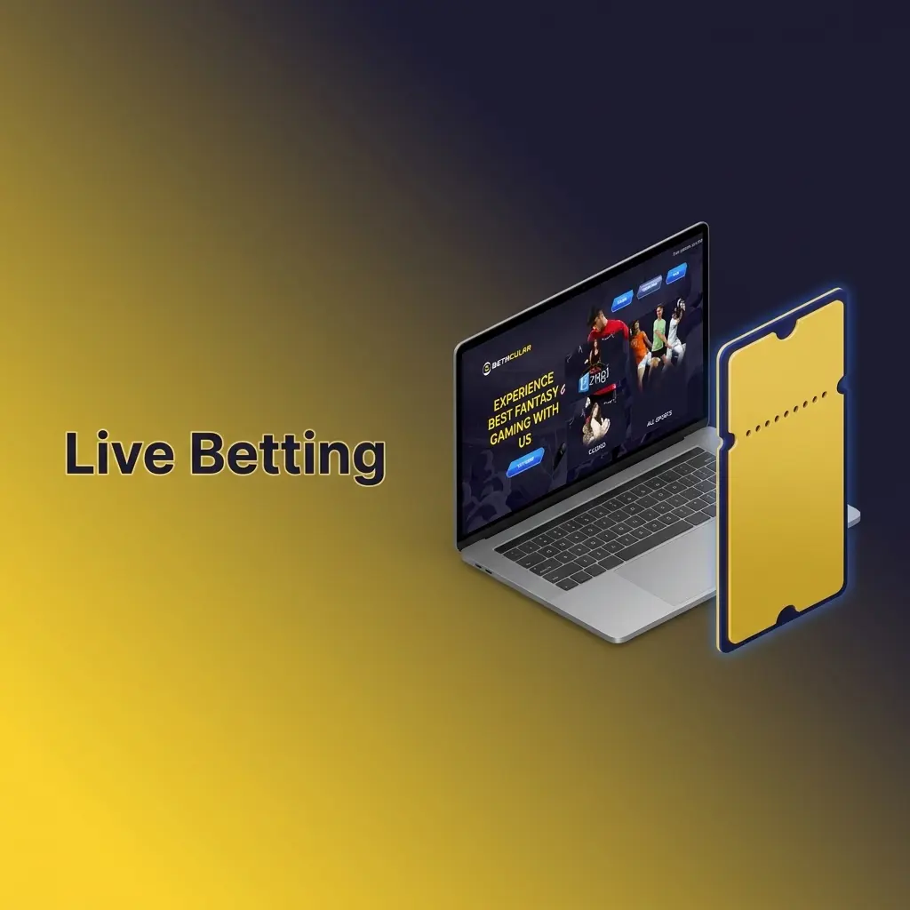 Betacular live betting interface showing real-time odds for cricket, football, tennis and more with cash-out and live stats options