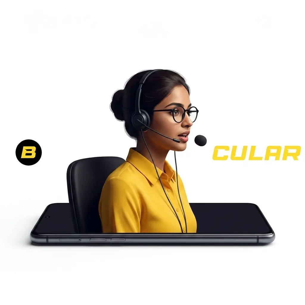 Customer calling Betacular phone support helpline to resolve urgent account issues, available Monday to Sunday 9 AM–11 PM IST