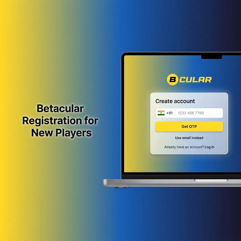 Betacular registration steps for new players including personal details, currency selection, verification, and account activation