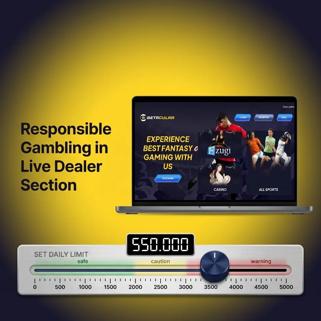 Responsible gambling tools at Betacular live casino with session limits, bet controls, and links to BeGambleAware and GamCare support