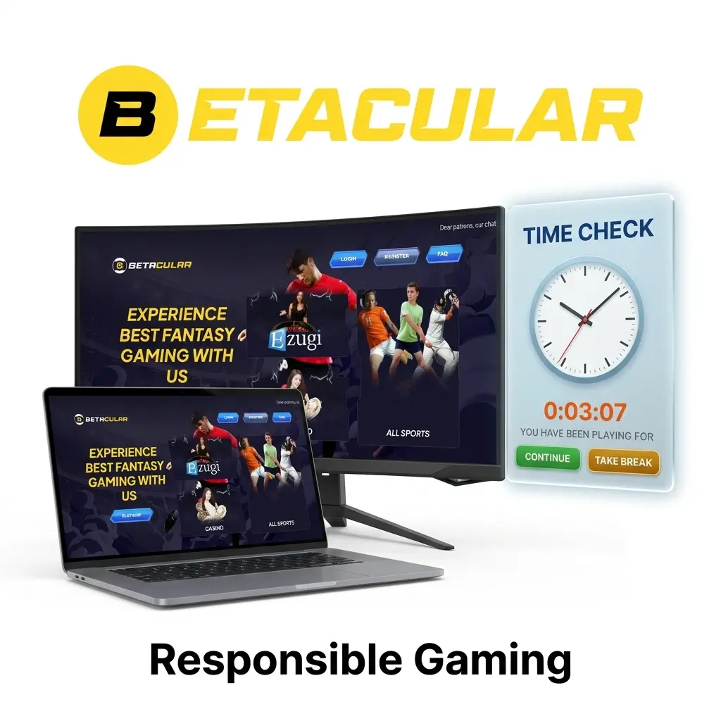 Betacular responsible gaming tools including deposit limits, self-exclusion, and age verification for safe betting in India