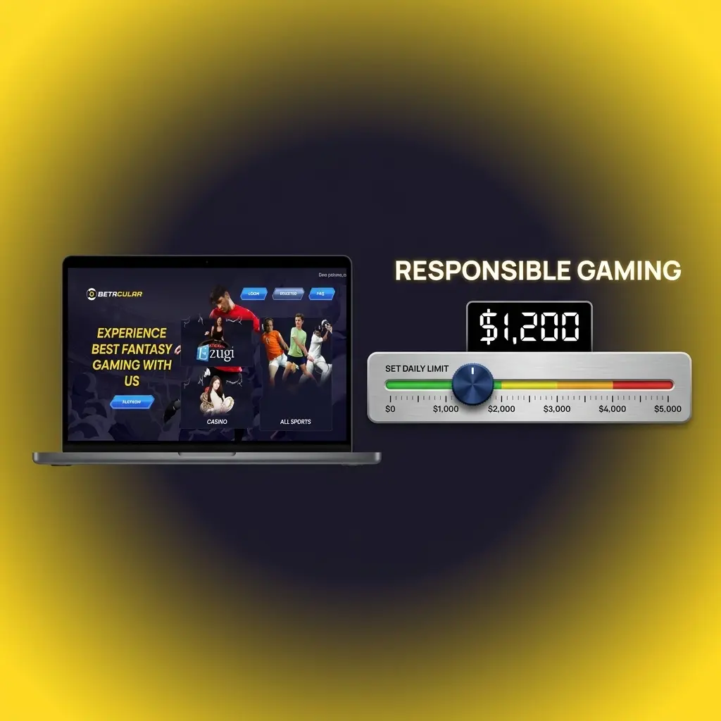 Betacular responsible gaming guide showing tips for safe play, deposit limits, self-exclusion, and support resources