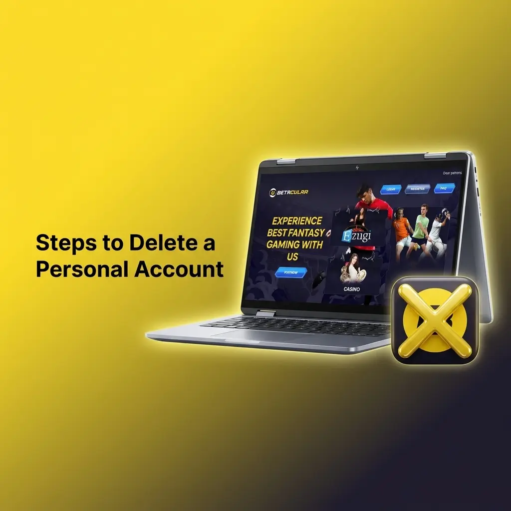 Steps to delete a Betacular personal account via settings or support, including sign-in, closure request, and confirmation