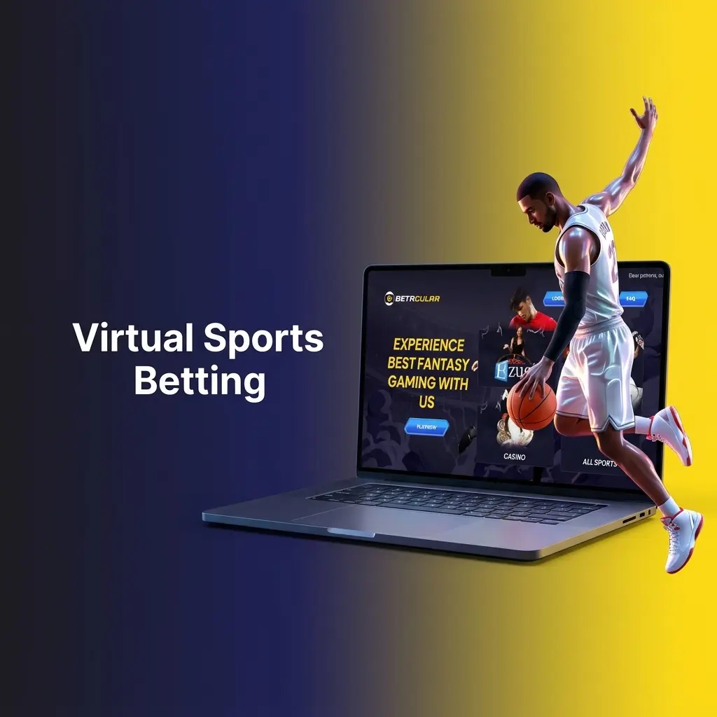Virtual sports betting on Betacular showing simulated football, cricket, horse racing and basketball events for Indian players