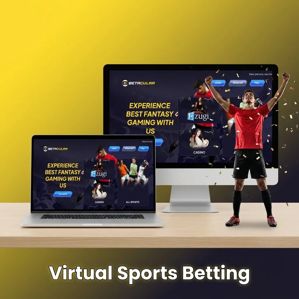 Virtual sports betting options including football, cricket, basketball and horse racing simulated events available 24/7 in India