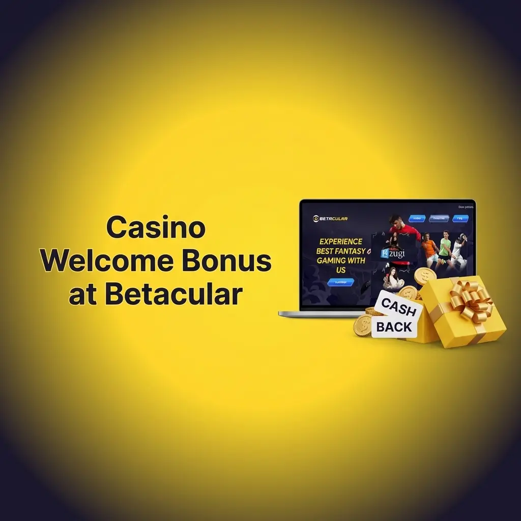 Betacular casino welcome bonus offering 100% match up to 10,000 INR for new players on first deposit