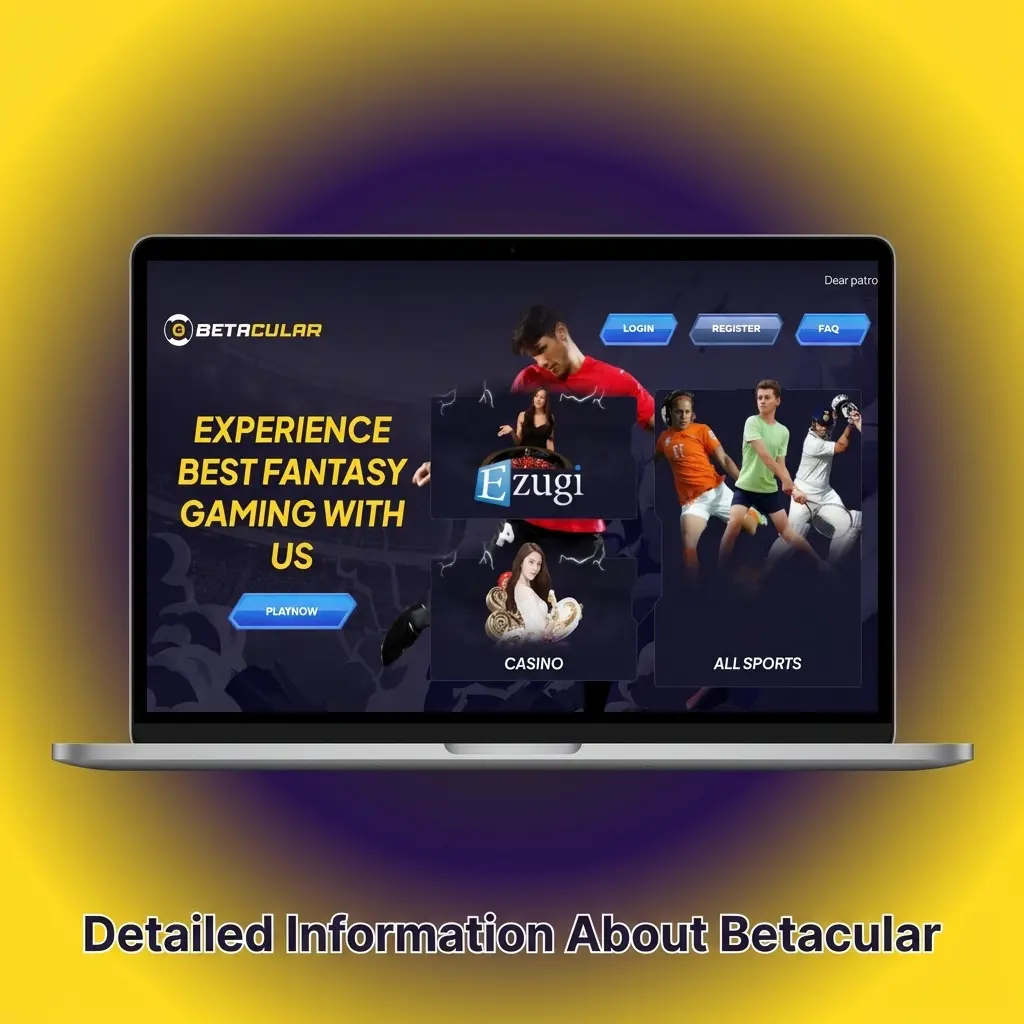 Betacular platform for Indian players showing sports betting, casino games, mobile app, and secure account features